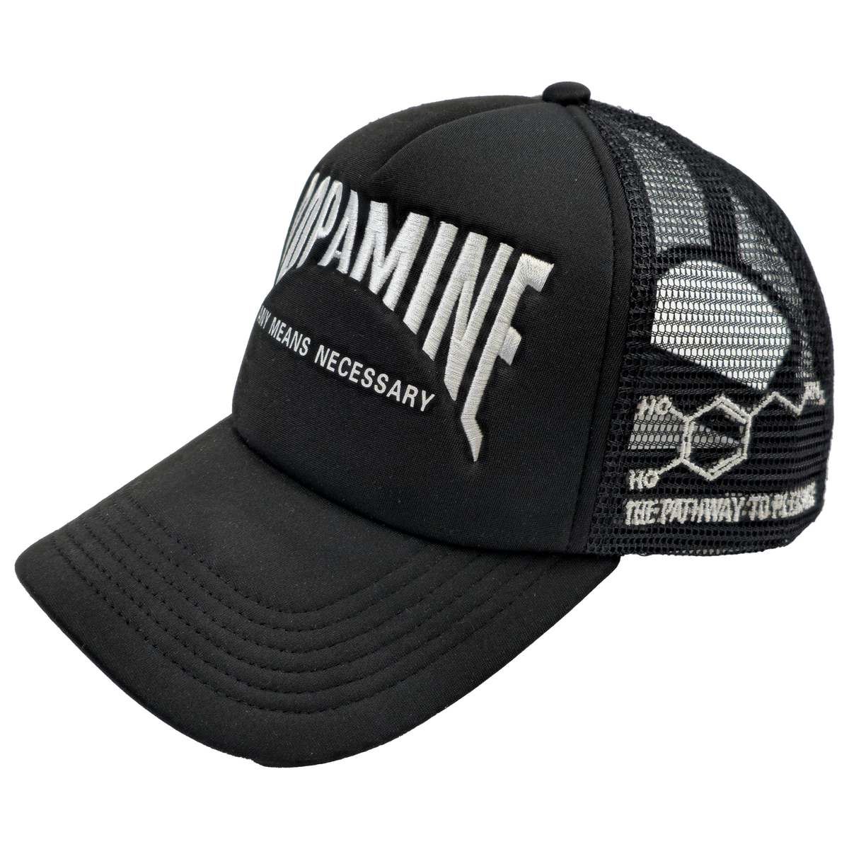 Dopamine Trucker Hat Black