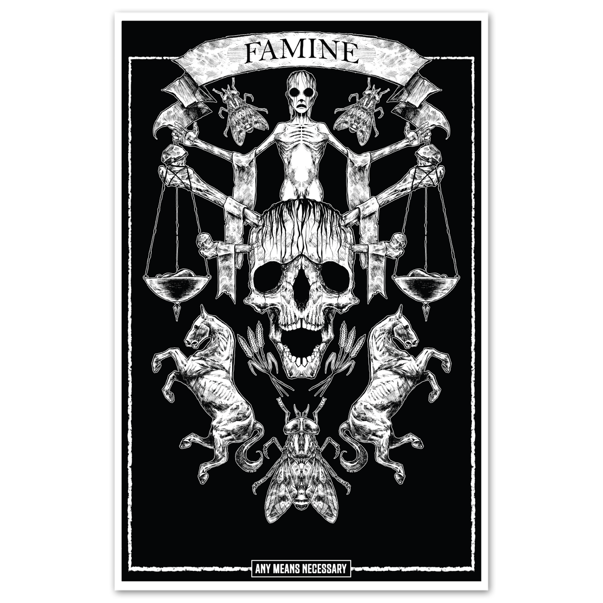 4 Horsemen Famine Print