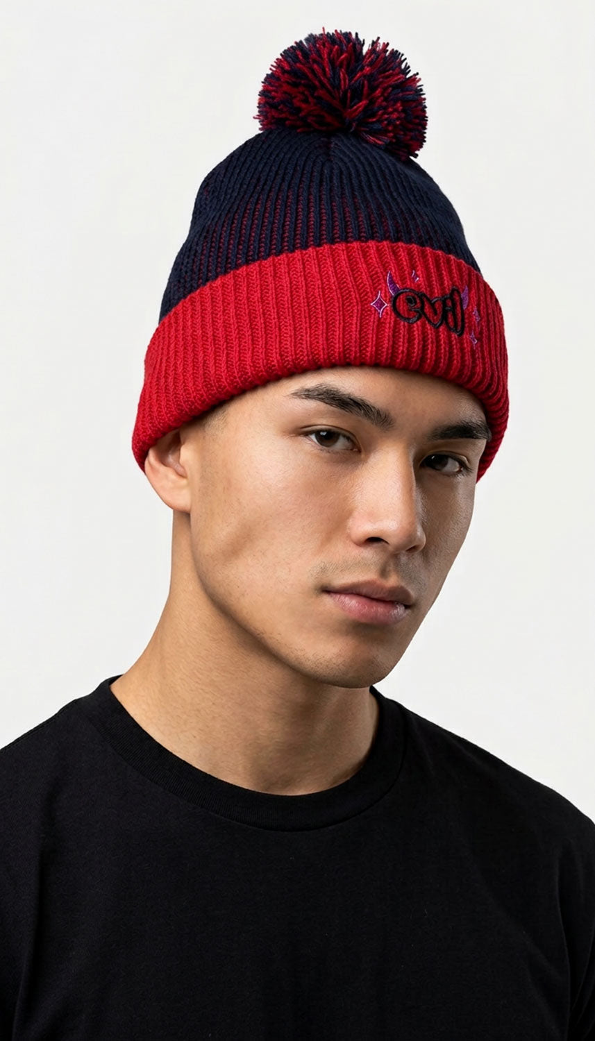 Evil Pop-Pom Beanie