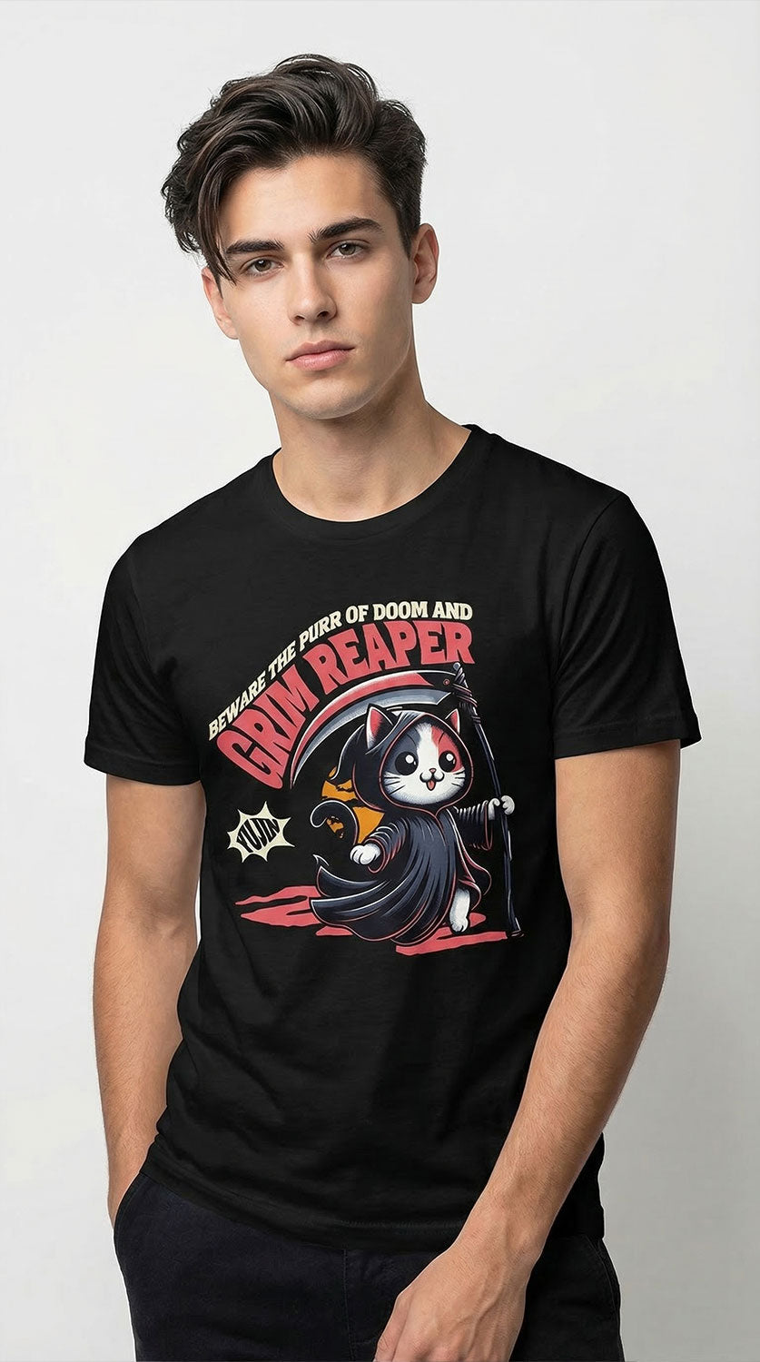 Grim Reaper Cat T-Shirt