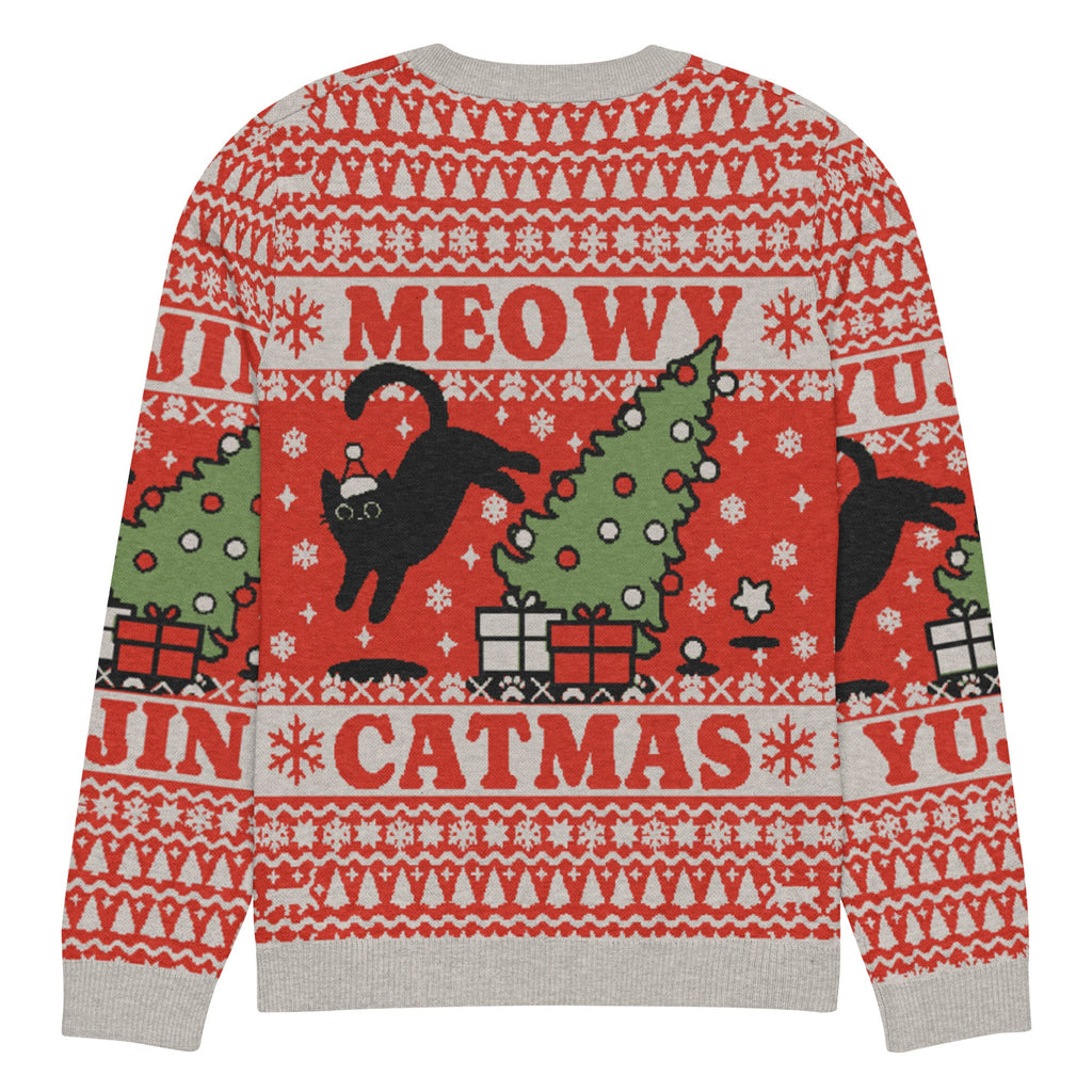 Meowy Catmas Cat Christmas Ugly Sweatshirt