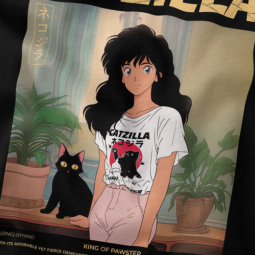 Catzilla And Girl T-Shirt