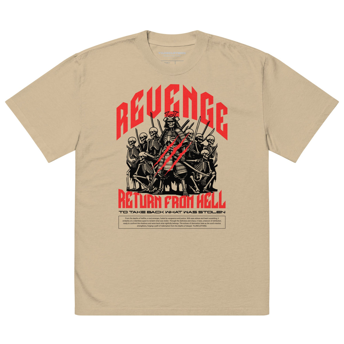 Revenge Oversized Faded T-Shirt